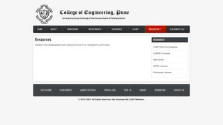 
                            3. Resources | College of Engineering, Pune - CoEP