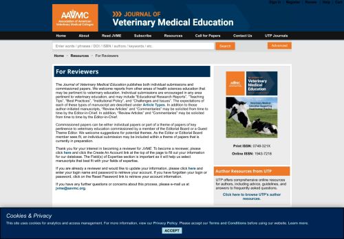 
                            12. Resources for Reviewers | Journal of Veterinary ... - jvme - UTP Journals