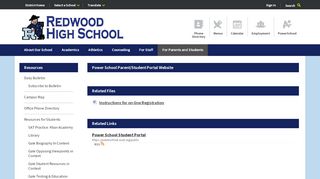 
                            9. Resources / Power School Parent/Student Portal Website