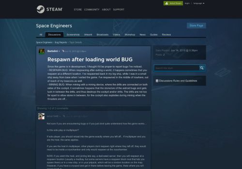 
                            4. Respawn after loading world BUG :: Space Engineers Bug Reports