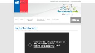 
                            8. Respetandoando | Ministerio de Transportes y Telecomunicaciones