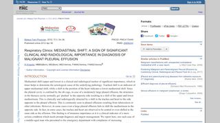 
                            3. Respiratory Clinics: MEDIASTINAL SHIFT: A SIGN OF SIGNIFICANT ...