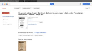 
                            13. Responsio ad Apologiam Cardinalis Bellarmini, quam nuper edidit ...