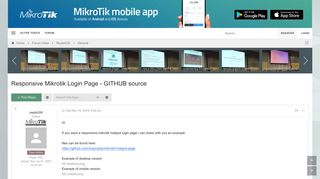
                            5. Responsive Mikrotik Login Page - GITHUB source - MikroTik