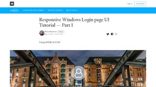 
                            3. Responsive Windows Login page UI Tutorial — Part 1 – codeburst