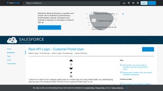 
                            6. Rest API Login - Customer Portal User - Salesforce Stack Exchange