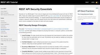 
                            2. REST API Security Essentials – REST API Tutorial - RESTful