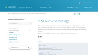 
                            7. REST API: Send message - Clickatell