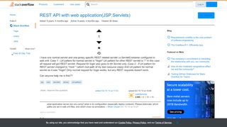 
                            5. REST API with web application(JSP,Servlets) - Stack Overflow