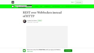 
                            5. REST over WebSockets instead of HTTP – Hacker Noon