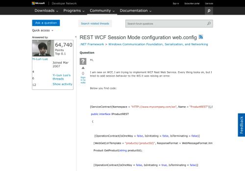 
                            3. REST WCF Session Mode configuration web.config - MSDN - Microsoft