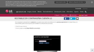 
                            2. Restablecer contraseña cuenta LG Smart World | LG España