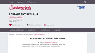 
                            5. Restaurant Reblaus in Wurzen – speisekarte.de