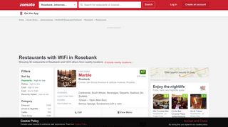 
                            6. Restaurants in Rosebank with WiFi - Zomato SA