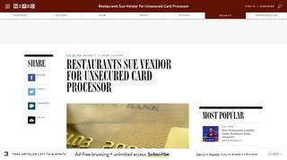 
                            9. Restaurants Sue Vendor for Unsecured Card Processor | WIRED