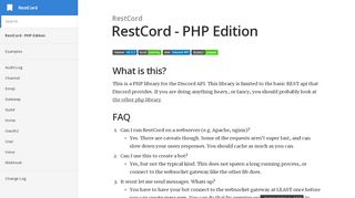 
                            8. RestCord - PHP Edition | RestCord