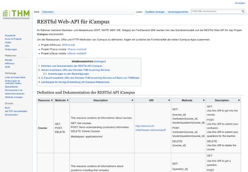 
                            5. RESTful Web-API für iCampus – THM-Wiki