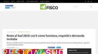 
                            5. Resto al Sud 2019: cos'è e come funziona requisiti e domanda Invitalia