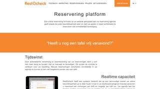 
                            3. RestOcheck - Reservering platform