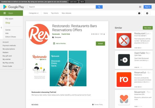 
                            6. Restorando: Restaurantes Bares Reservas e Ofertas – Apps no ...