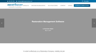 
                            3. Restoration Management Software - Next Gear Solutions