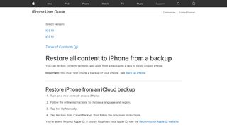 
                            11. Restore iPhone - Apple Support