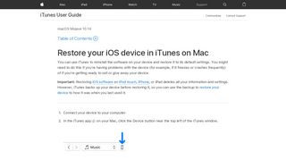 
                            7. Restore your iOS device in iTunes on Mac - Apple Support