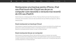 
                            9. Restoring from an iTunes or iCloud backup when a later version of iOS ...