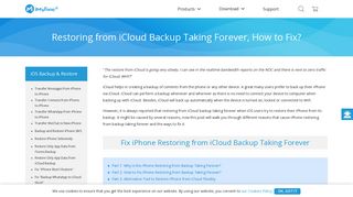 
                            7. Restoring from iCloud backup taking forever, how to fix it? - iMyFone