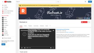 
                            10. Restream.io - YouTube