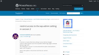
                            3. restrict access to the wp-admin setting in version 2 | WordPress.org