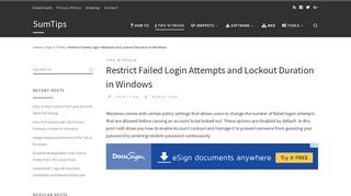 
                            9. Restrict Failed Login Attempts and Lockout Duration in Windows ...