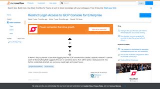 
                            12. Restrict Login Access to GCP Console for Enterprise - Stack Overflow