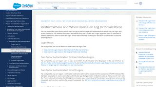 
                            5. Restrict Where and When Users Can Log In to Salesforce