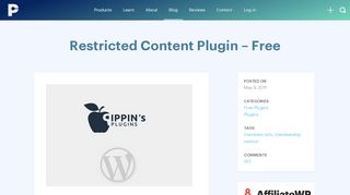 
                            7. Restricted Content Plugin - Free - Pippins Plugins