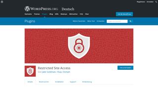 
                            2. Restricted Site Access - WordPress.org