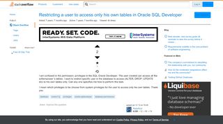 
                            8. Restricting a user to access only his own tables in Oracle SQL ...