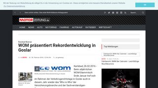 
                            7. Restwertbörse - News: WOM präsentiert Rekordentwicklung in Goslar ...