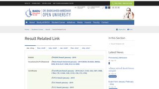 
                            6. Result Related Link | Result | Students Corner | Dr. Babasaheb ... - Baou