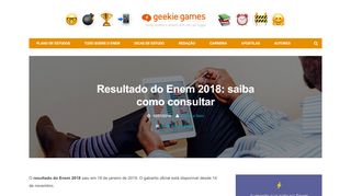 
                            7. Resultado do Enem 2018: saiba como consultar - O Geekie