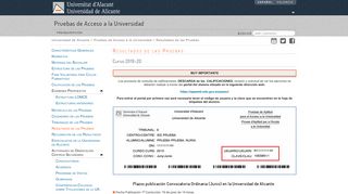 
                            3. Resultados de las Pruebas. Pruebas de Acceso a la Universidad