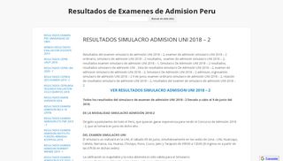 
                            6. RESULTADOS SIMULACRO ADMISION UNI 2018 – 2 - Resultados