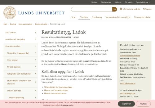 
                            3. Resultatintyg, Ladok | Lunds universitet