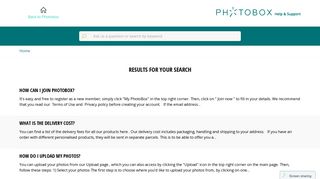 
                            4. Results for your search - Photobox Help & Support