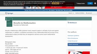 
                            5. Results in Mathematics - Springer