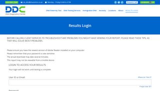 
                            7. Results Login - DNA Diagnostics Centre