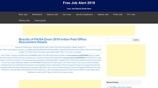 
                            9. Results of PA/SA Exam 2019 Indian Post Office Recruitment Details