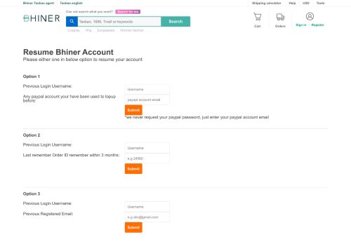 
                            10. Resume Bhiner Account - Taobao Agent Bhiner