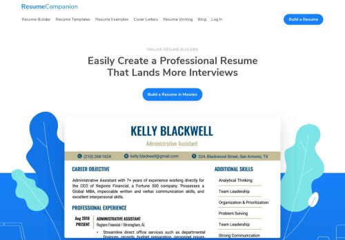 
                            12. Resume Companion: Resume Builder | Free Resume Builder