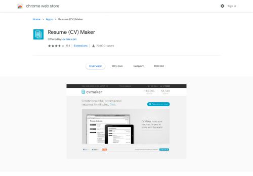 
                            9. Resume (CV) Maker - Google Chrome